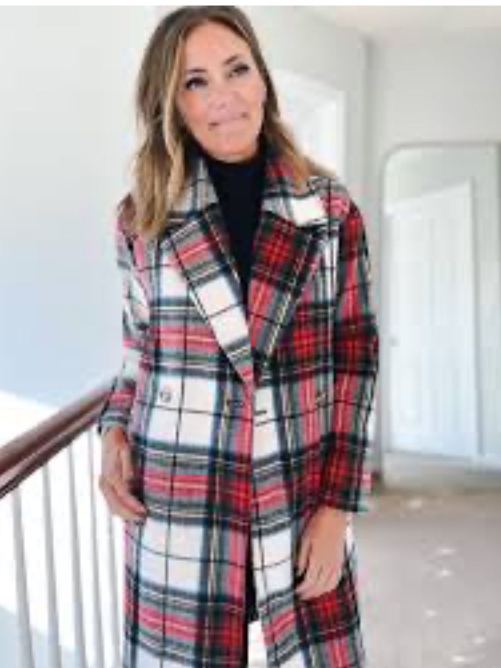 Womens Coat Plaid Flannel Old Navy 3XL Lined Long Slouchy Double Breasted Heavy